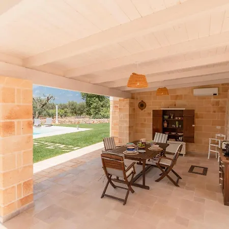 Panoramic Trullo Tramonto With Pool בית נופש *