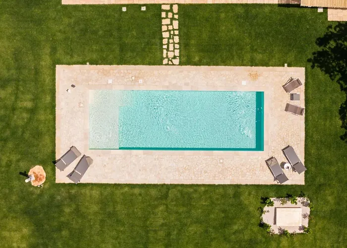 בית נופש Panoramic Trullo Tramonto With Pool